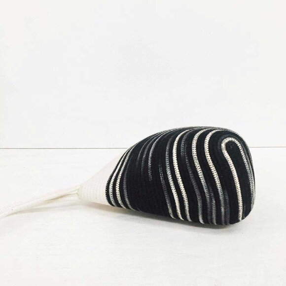 MIA MELANGE Black IKAT Cotton Clutch Purse - Picture 4 of 15